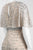 Aidan Mattox  - MD1E201195 Short Flutter Sleeve Adorned Capelet Gown in Neutral and Gold