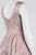 Bateau Neck Floral Tea-Length Dress MD1E201386 in Pink