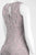 Aidan Mattox - MD1E201410 Beaded Bateau High Low Trumpet Dress in Gray