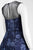 Aidan Mattox - MD1E201452 Sleeveless Floral Jacquard Ballgown in Blue and Multi-Color