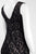 Aidan Mattox - MD1E201455 Illusion V-Neck Floral Lace Evening Gown in Black