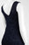 Aidan Mattox - MD1E201455 Illusion V-Neck Floral Lace Evening Gown in Blue
