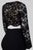 Aidan Mattox - MN1E200556 Two Piece Lace Sheath Dress in Black and Neutral
