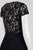 Aidan by Aidan Mattox - MN1E200675 Lace V-neck Chiffon A-line Dress in Black and Neutral