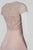 Aidan by Aidan Mattox - MN1E200675 Lace V-neck Chiffon A-line Dress in Pink