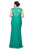 Tadashi Shoji - Jeweled Empire Waist Long Lace Gown In Green