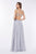Angela & Alison - Embellished Lace Bodice Sexy Cutout Prom Dress 661147 In Silver