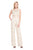 Tadashi Shoji - Blouson Bodice Embroidered Lace Jumpsuit In White and Neutral