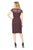 Tadashi Shoji - Corded Embroidery Sheath Cocktail Dress In Purple and Red