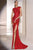 Alyce Paris - 5677 Lace Embellished Jewel Neck Sheath Dress In Red
