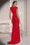 Alyce Paris - 5677 Lace Embellished Jewel Neck Sheath Dress In Red