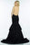 Alyce Paris - 2514 Pearl Accented Tiered Ruffled Trumpet Dress In Black and White