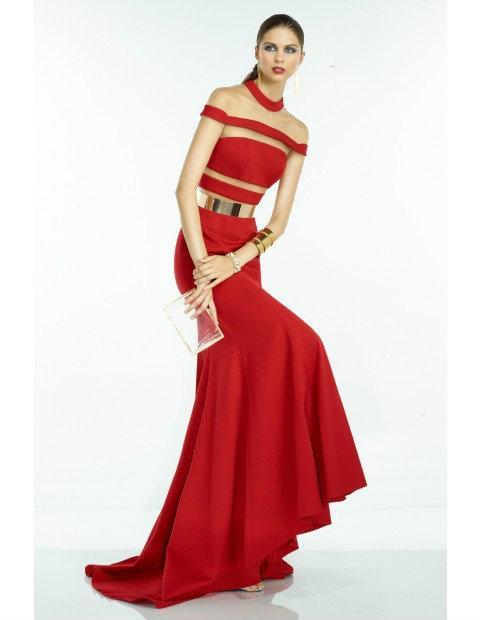 Alyce Paris Claudine - 2526 Dress in Red Silver