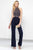 Alyce Paris - 2577 Lattice Beaded High Halter Jumpsuit In White