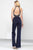 Alyce Paris - 2577 Lattice Beaded High Halter Jumpsuit In White
