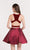 Alyce Paris - 2648 Two Piece Velvet Halter Cocktail Dress in Red