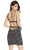 Alyce Paris - 2670 Embellished V-Neck Sheath Dress In Black and Gold