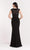 Alyce Paris - 27176 Cap Sleeve Beaded Jersey Long Dress in Black