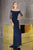 Alyce Paris - 29635 Quarter Sleeve Ruched Bodice Sheath Gown In Blue