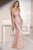 Alyce Paris - 29746 Lace Embellished Strapless Sheath Dress In Pink