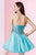 Alyce Paris - 3644 Crystal Beaded Strapless Cocktail Dress In Blue