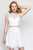 Alyce Paris  - 3687 Beaded Sleeveless Lace Cocktail Dress in White