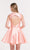 Alyce Paris - 3704 Sleeveless Bateau Mikado Short Dress in Pink