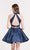 Alyce Paris  - 3735 Two Piece Halter Lace Cocktail Dress in Blue