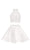 Alyce Paris  - 3735 Two Piece Halter Lace Cocktail Dress in White