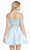 Alyce Paris - 3827 Beaded Two Piece Off-Shoulder Cocktail Dress In Blue