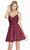 Alyce Paris - 3831 Beaded Lace Chiffon A-line Dress In Red