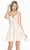 Alyce Paris - 3831 Beaded Lace Chiffon A-line Dress In Pink