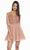 Alyce Paris - 3832 Beaded Lace Deep V-neck A-line Dress In Pink