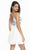 Alyce Paris - 3834 Floral Embroidered Plunging Sweetheart Dress In White and Blue