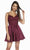 Alyce Paris - 3848 Jewel-Sprinkled Lace A-Line Dress In Red