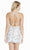 Alyce Paris - 3859 Floral Halter Sheath Cocktail Dress In Blue