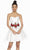 Alyce Paris - 3867 Rose Appliqued Waist Corset Boned Dress In White and Floral