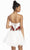 Alyce Paris - 3867 Rose Appliqued Waist Corset Boned Dress In White and Floral
