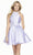 Alyce Paris - 3883 Embellished High Halter A-line Dress In Purple