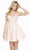 Alyce Paris - 3892 V-neck A-line Cocktail Dress In Pink