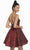 Alyce Paris - 3893 Strapless Jacquard Pleated A-line Dress In Red