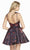 Alyce Paris - 3914 Jacquard Halter A-line Dress In Black and Red