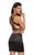 Alyce Paris - 4084 Embellished Halter Jersey Sheath Dress In Black