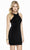 Alyce Paris - 4092 Strappy Halter Sheath Cocktail Dress In Black