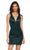 Alyce Paris - 4097 Plunging V-neck Sheath Dress In Blue