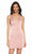 Alyce Paris - 4099 Deep V-neck Sheath Dress In Pink