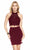 Alyce Paris - 4128 Two-Piece Beaded Illusion Lace Sheath Dress In Red