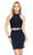 Alyce Paris - 4128 Two-Piece Beaded Illusion Lace Sheath Dress In Blue