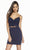 Alyce Paris - 4131 Two Piece Beaded Lace Sheath Dress In Blue