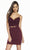 Alyce Paris - 4131 Two Piece Beaded Lace Sheath Dress In Red